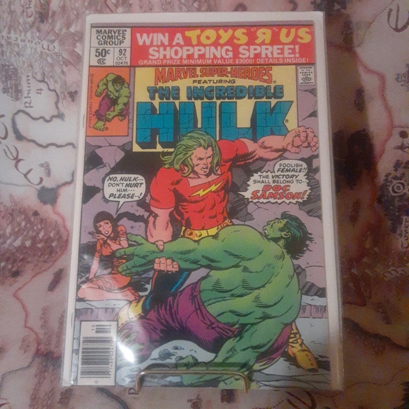 Marvel Super Heroes 92 Incredible Hulk 