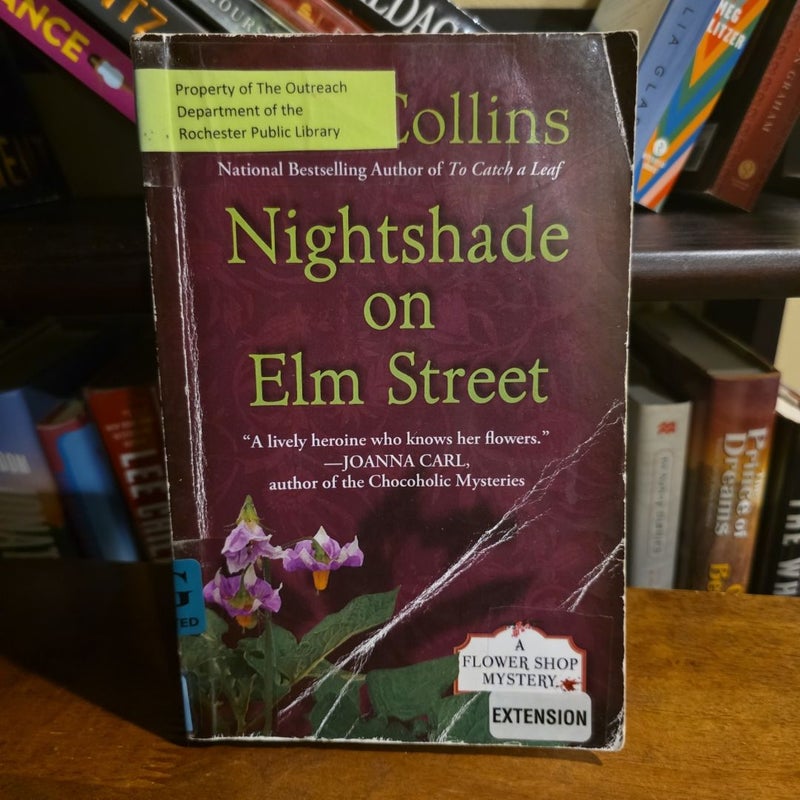 LARGE PRINT Nightshade on Elm Street, Flower Shop Mysteries 13 of 19 (ex-library)
