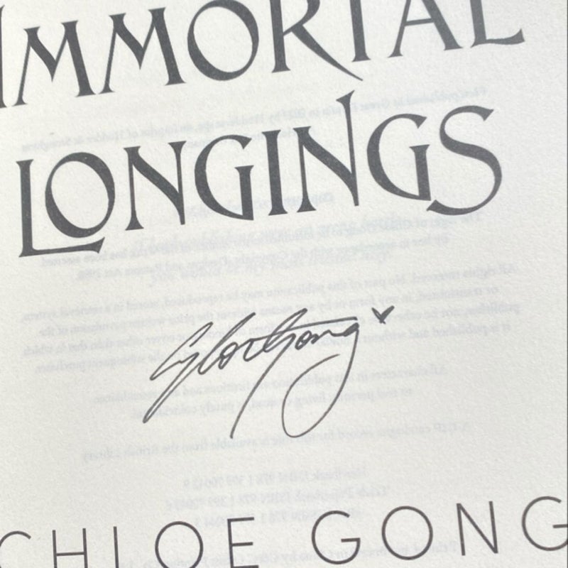 Immortal Longings - Fairyloot (signed)