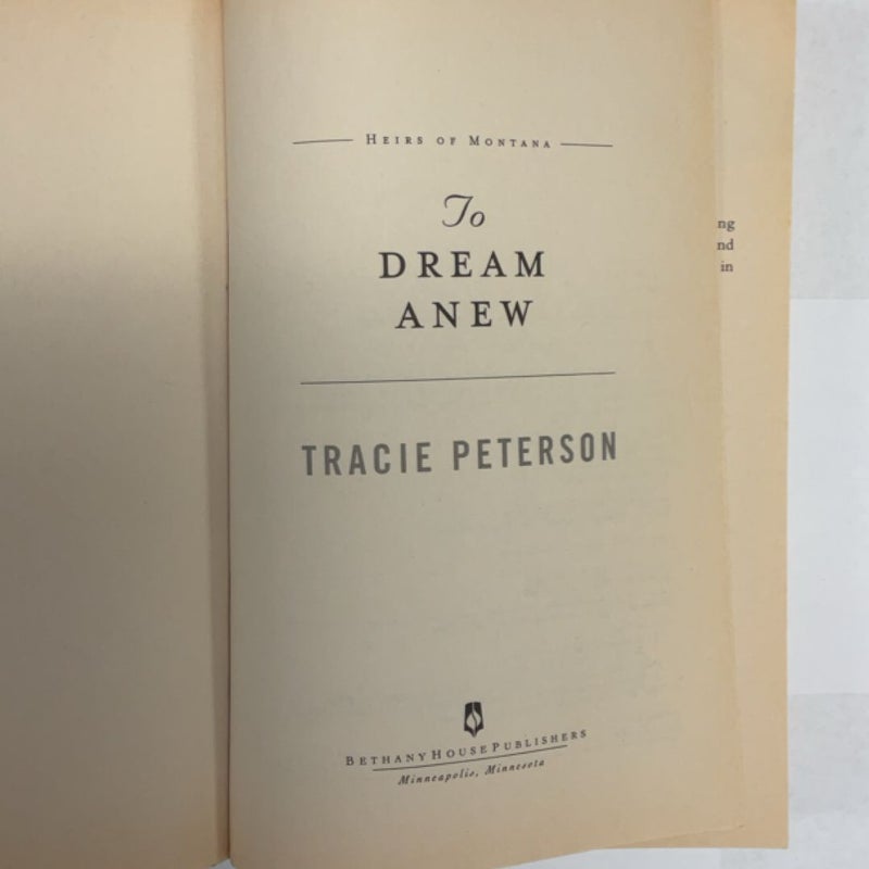 To Dream Anew