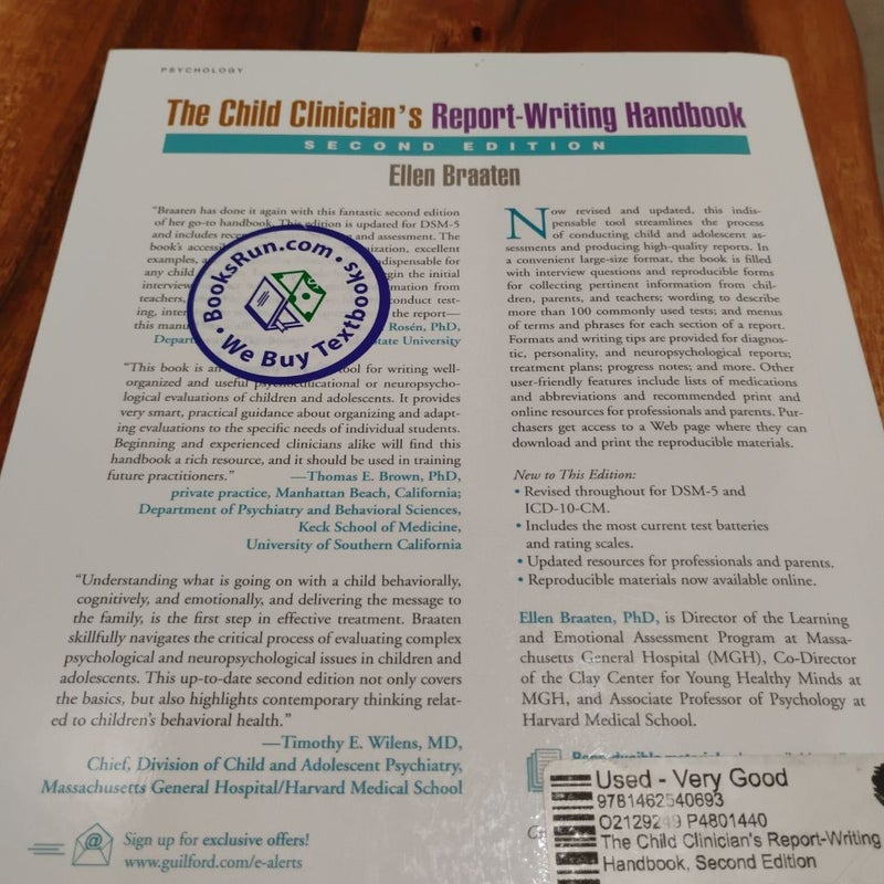 The Child Clinician's Report-Writing Handbook