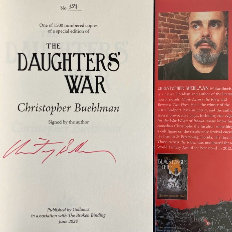 The Blacktongue Thief & The Daughter’s War BROKEN BINDING SIGNED #157 SOLD OUT