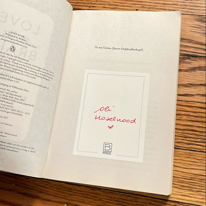 Love on the Brain SIGNED 1ST EDITION