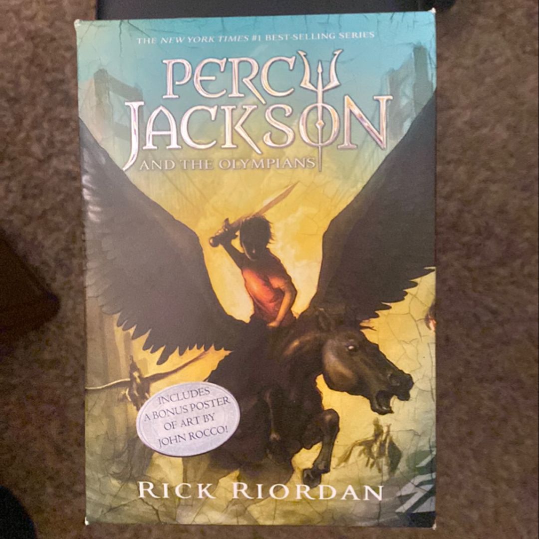 Percy Jackson and the Olympians 5 Book Paperback Boxed Set (new Covers W/poster)