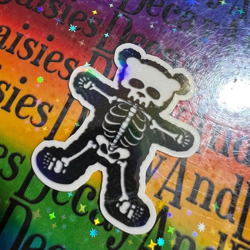 Micro Skelly Skeleton Bears Sticker Set