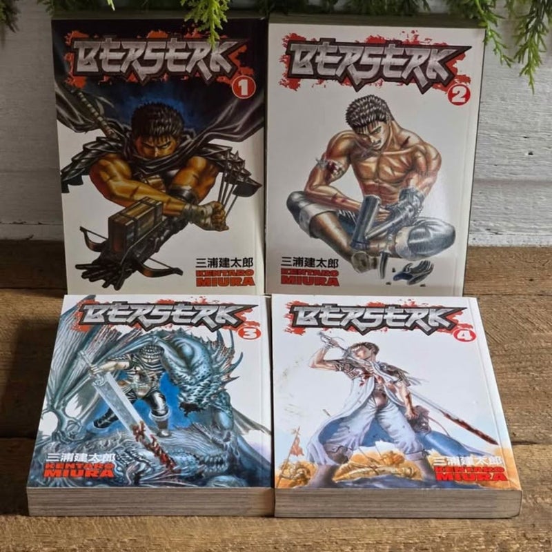 Berserk Volumes 1, 2, 3 & 4