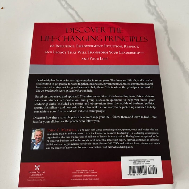 The 21 Irrefutable Laws of Leadership Workbook 25th Anniversary Edition