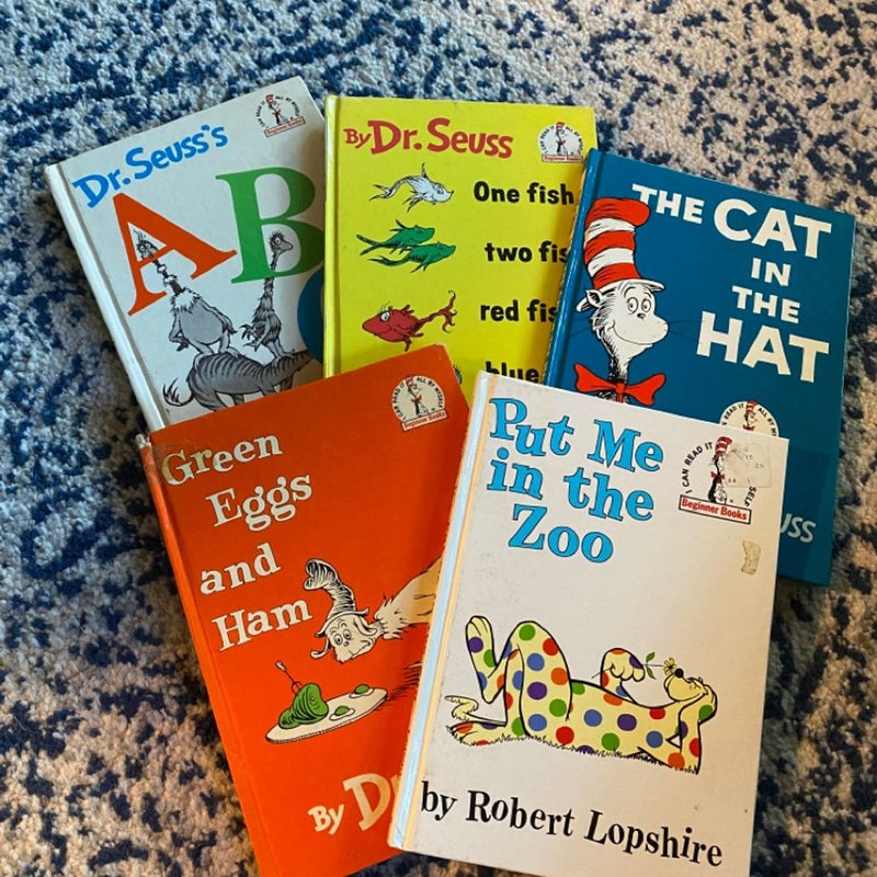 Set of 5 Dr. Seuss hardcover books 