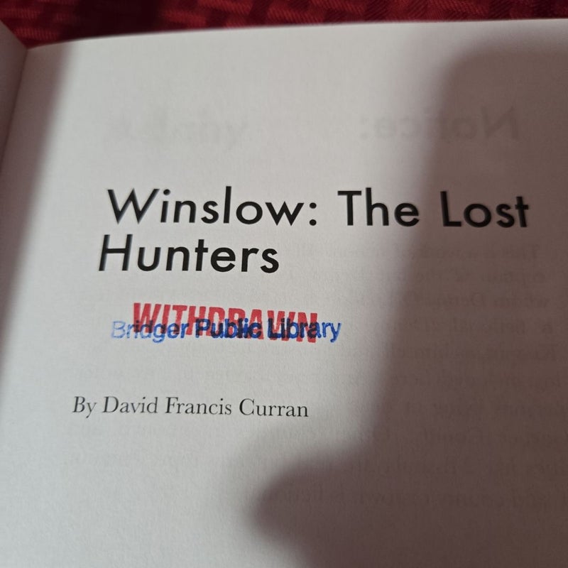 Winslow: the Lost Hunters