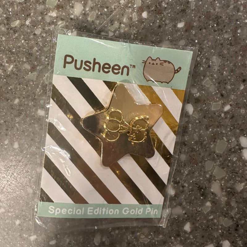 Pusheen special edition, gold pin, pusheen box exclusive