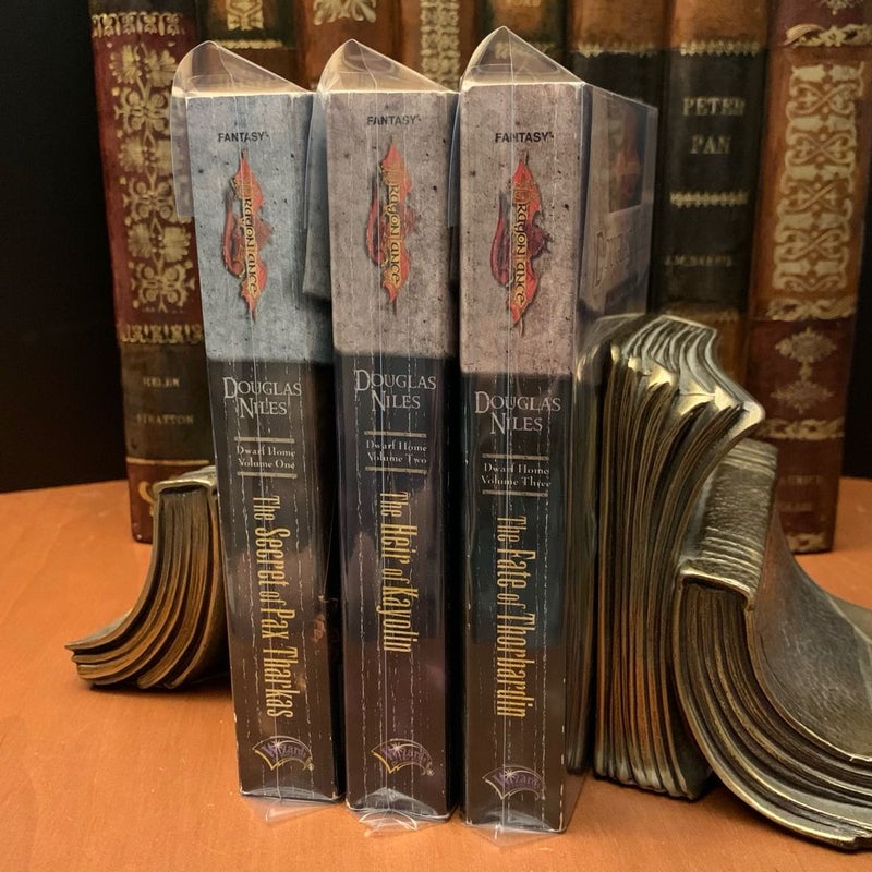 DragonLance: Complete Dwarf Home Trilogy Set: The Secret of Pax Tharkas, The Heir of Kayolin, The Fate of Thorbardin, All First Edition First Printing