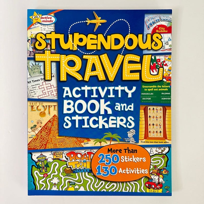 Active Minds Stupendous Travel Activity Book and Stickers