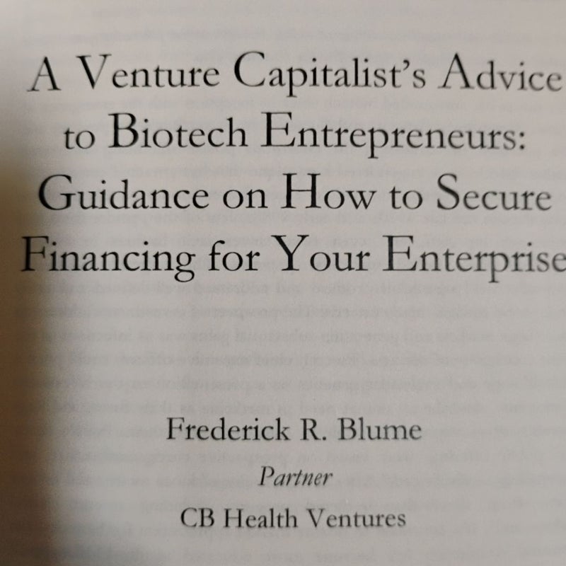 Biotechnology Venture Capital Valuations