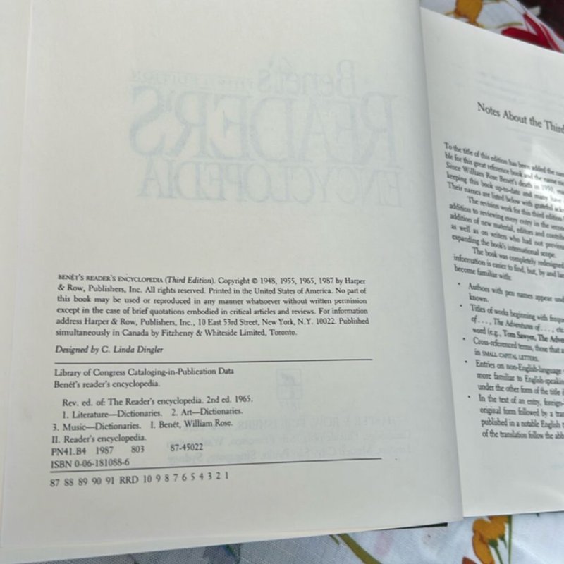 Benet's Reader's Encyclopedia