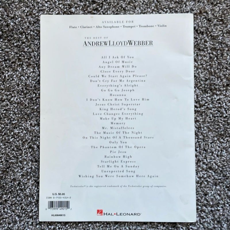The Best of Andrew Lloyd Webber - Violin