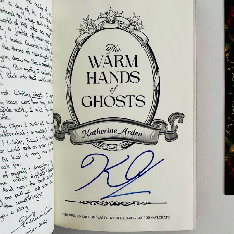 Owlcrate Signed The Warm Hands of Ghosts Katherine Arden