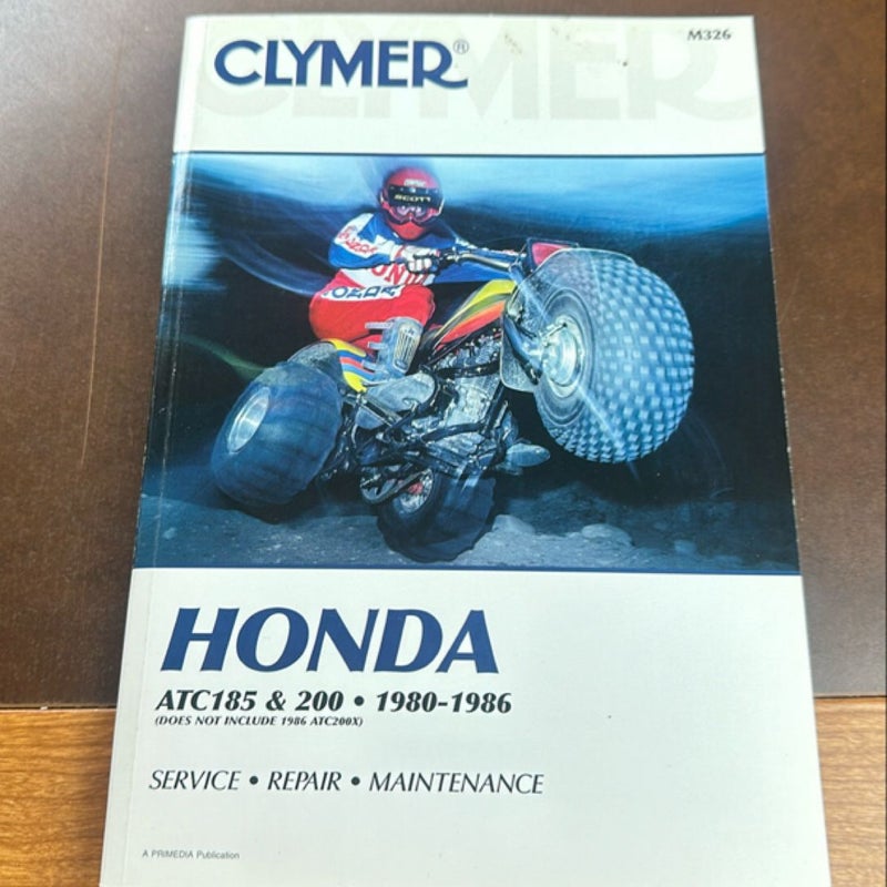 Clymer Honda ATC 185 And 200, 1980-1986