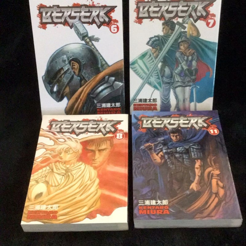 Berserk vol. 6, 7, 8, 11