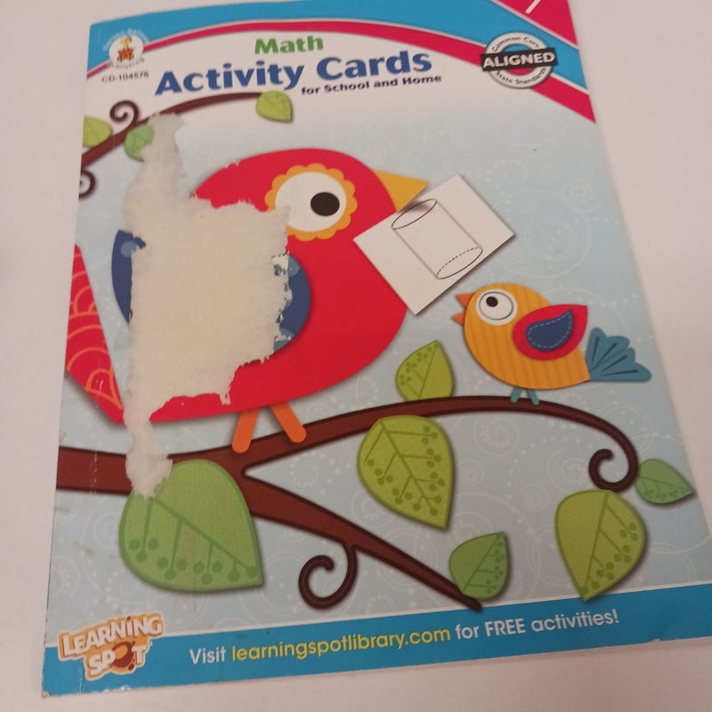 Math Activity Cards for School and Home, Grade 1