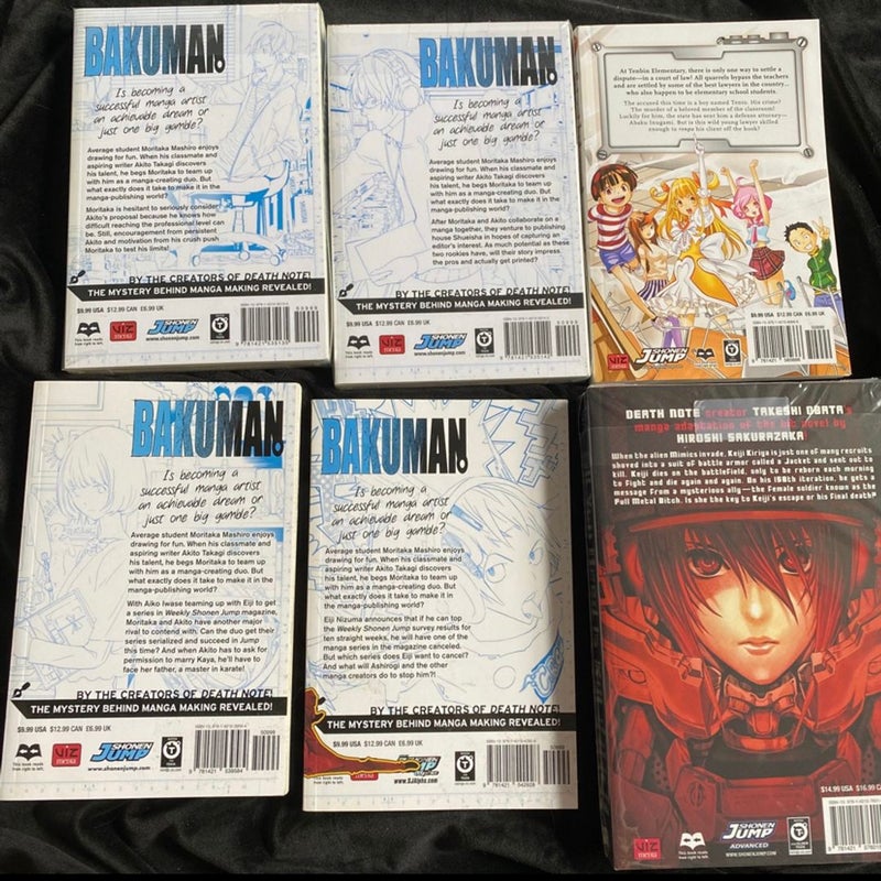 Takeshi Obata manga lot, All you need is kill, school judgement, bakuman
