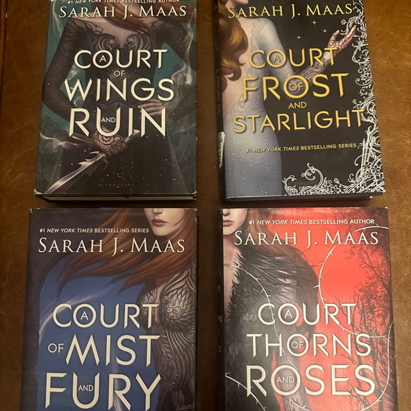 A court of thorns and roses first edition set with bookish box dust jackets