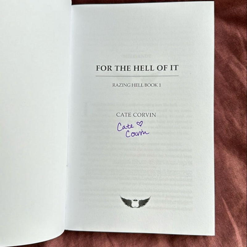 For The Hell of It **SIGNED EDITION**