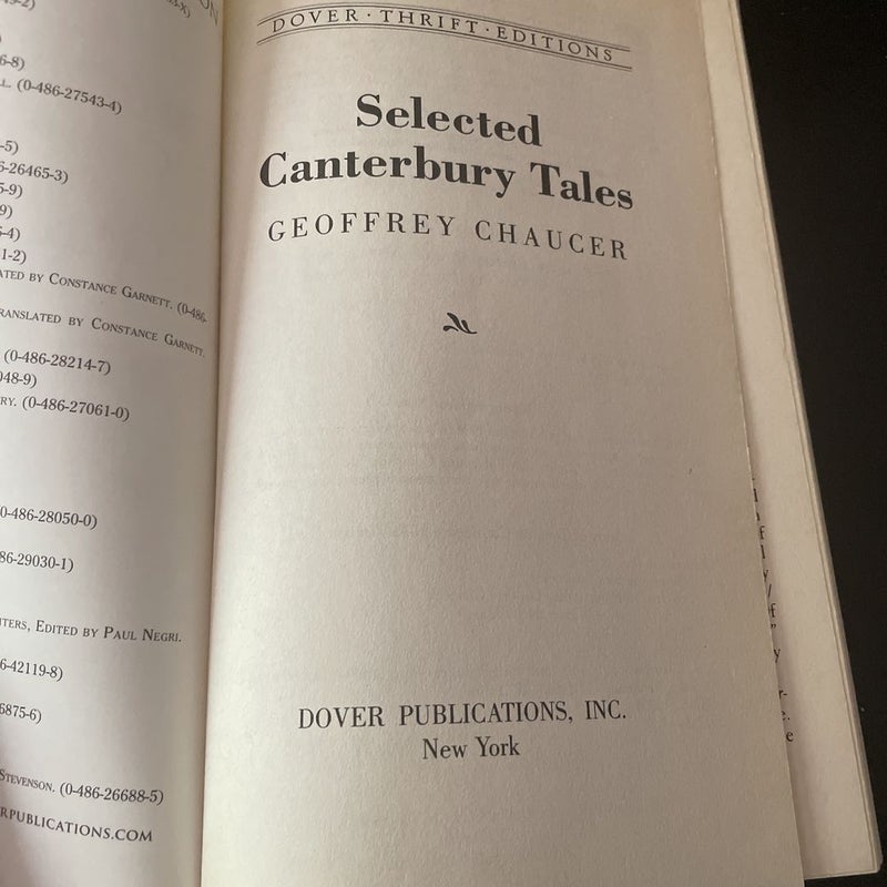 Geoffrey Chaucer - Selected Canterbury Tales