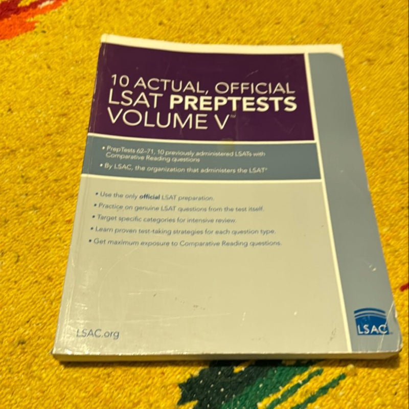 10 Actual, Official LSAT PrepTests Volume V