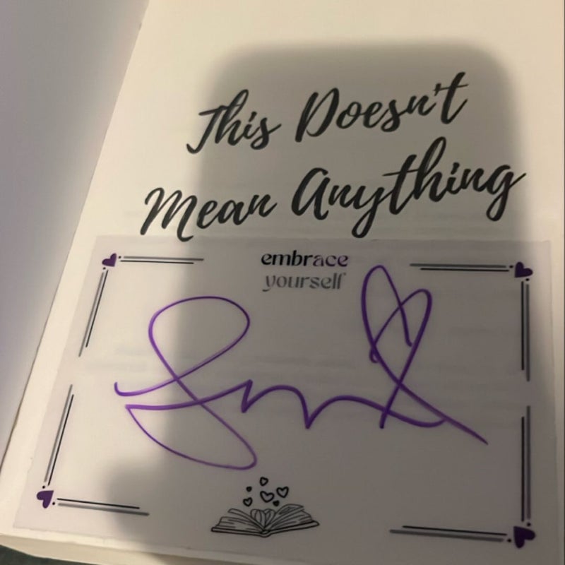 This Doesn't Mean Anything SIGNED BOOKPLATE 