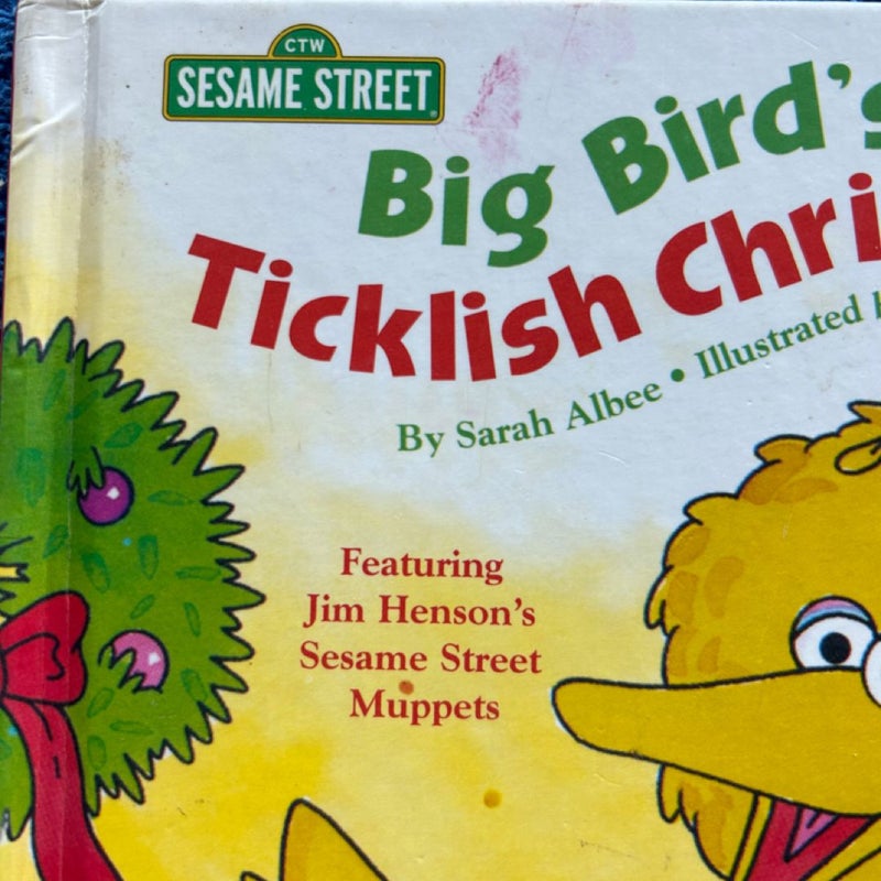 Little Golden Book- Big Bird’s Ticklish Christmas. Vintage Book 1997