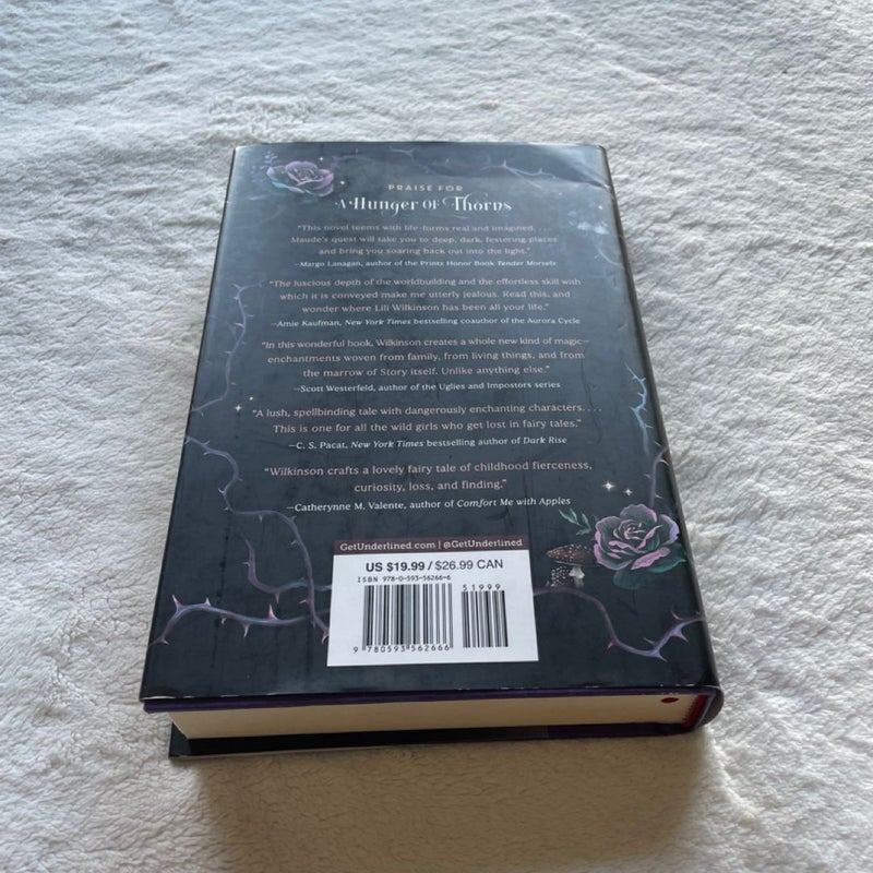 *harcover NEVER READ A Hunger of Thorns