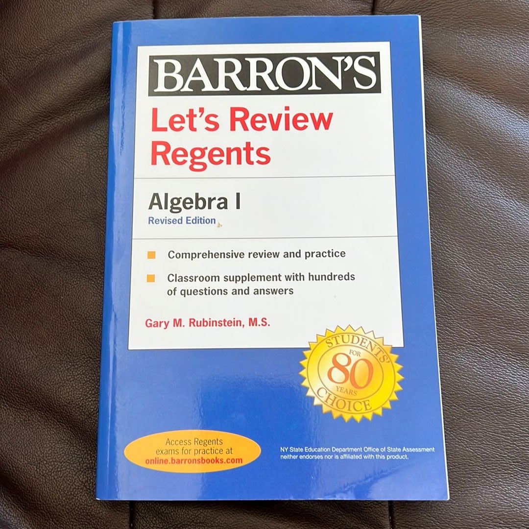 Paperback　Let's　by　Review　Regents:　Algebra　Gary　I　Revised　Edition　M.　Rubinstein,　Pangobooks