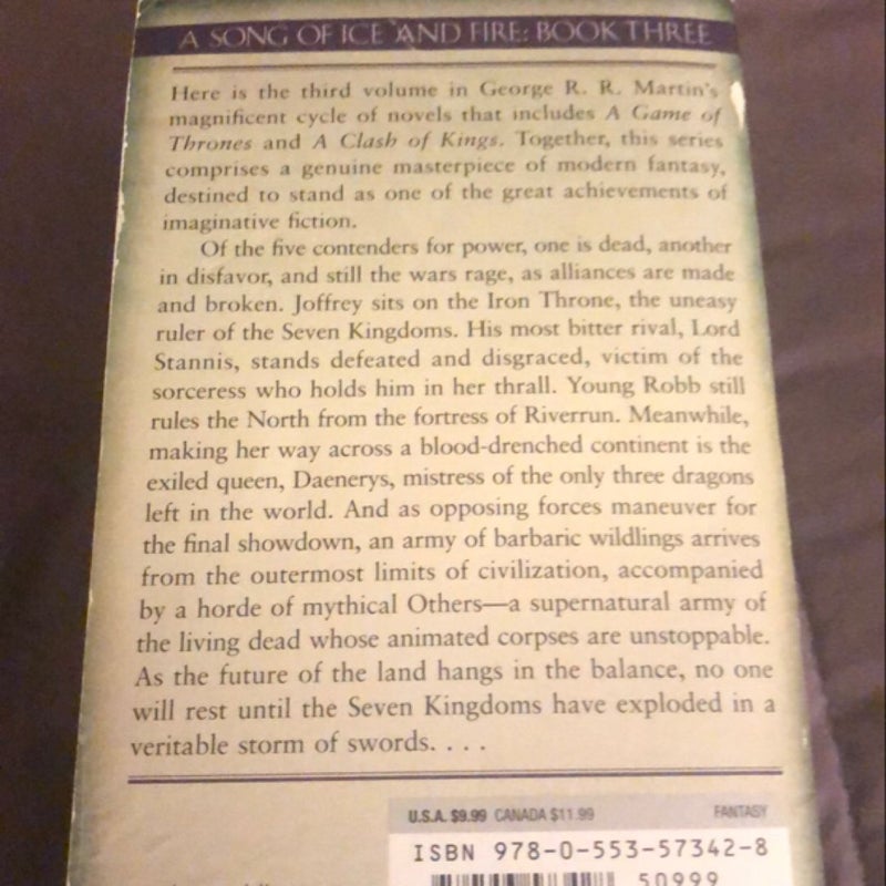 Game of Thrones, A Clash of Kings, A Storm of Swords, A Feast of Crows, & A Dance with Dragon