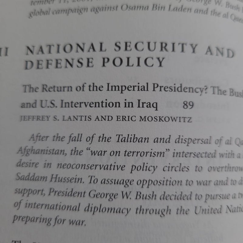 Contemporary Cases in U. S. Foreign Policy