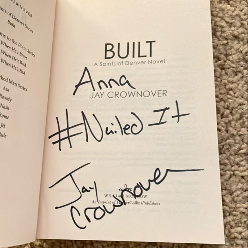 Built (signed by the author)