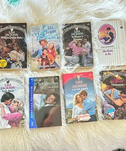 Lot of 8 vintage romance novels by Lisa Jackson 