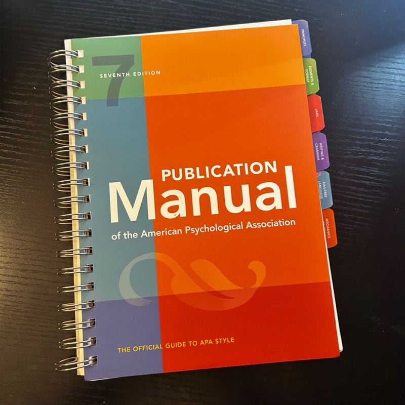 Publication Manual of the American Psychological Association