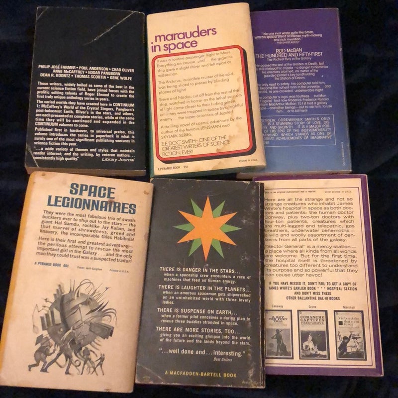 BUNDLE / 6 Vintage Sci-fi Books