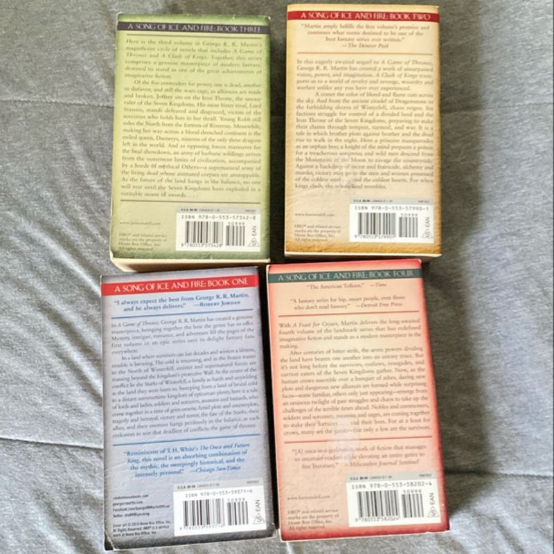 A song of ice and fire 4 book set 