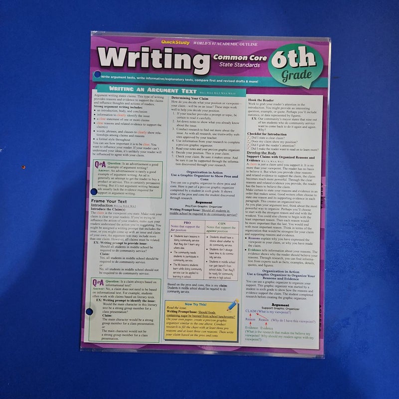 Writing Common Core 6Th Grade