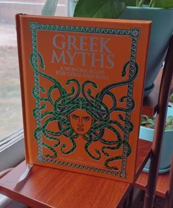 B&N Greek Myths a Wonder Book Leather-O/P