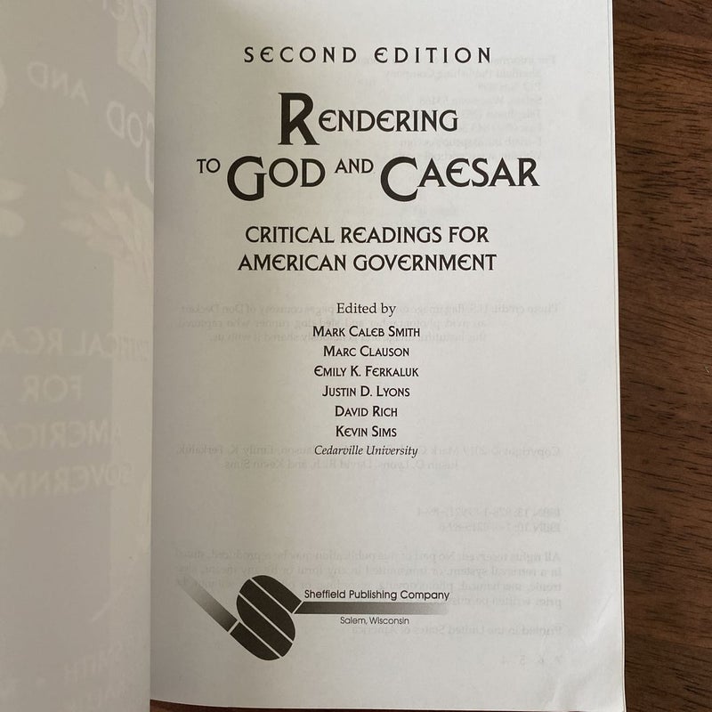 Rendering to God and Caesar