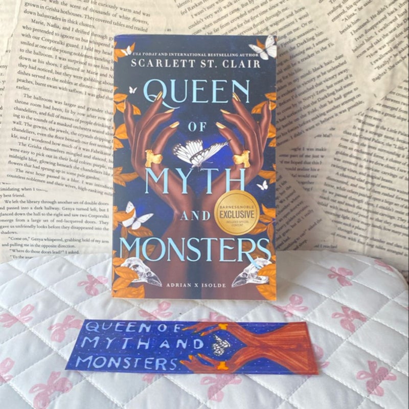 Queen of Myth and Monsters + handmade bookmark