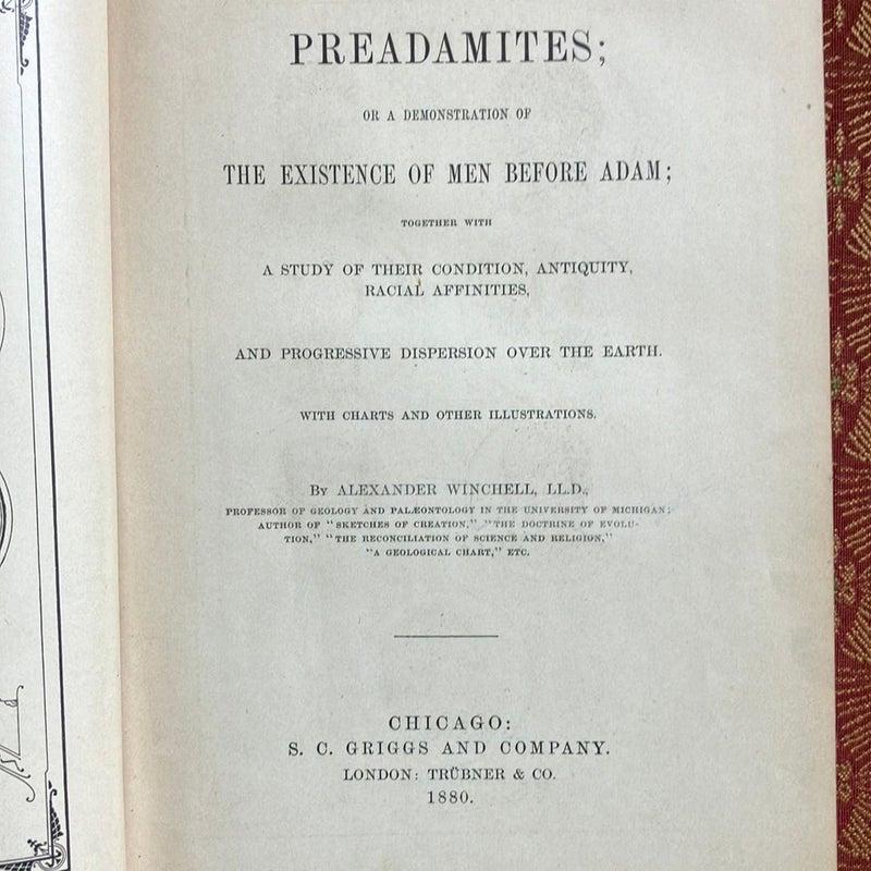 Preadamites; or a demonstration of the existence of men before Adam