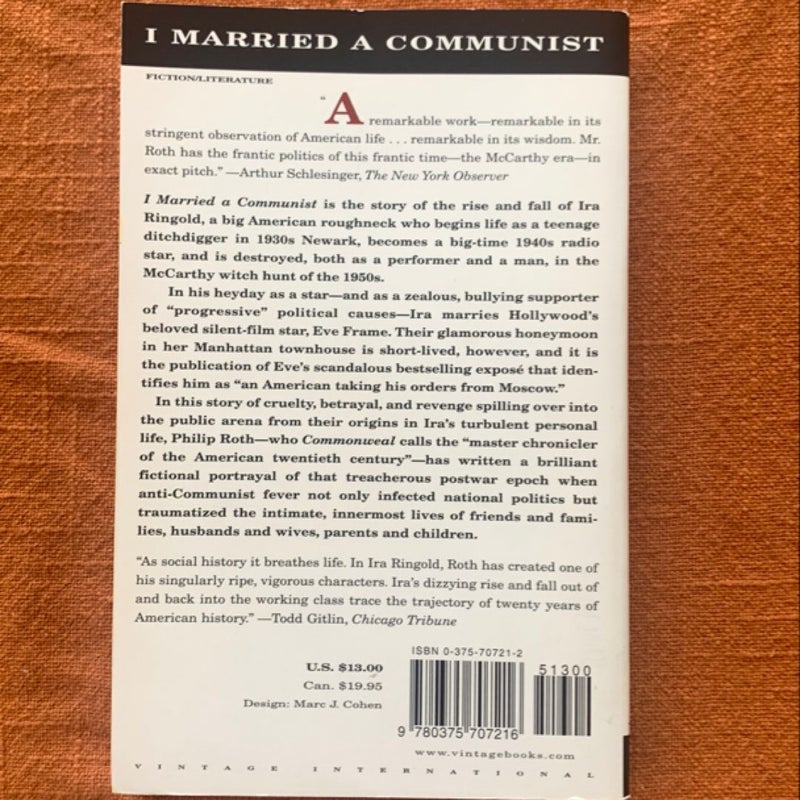 American Trilogy: (1) American Pastoral, (2) I Married A Communist (3) The Human Stain