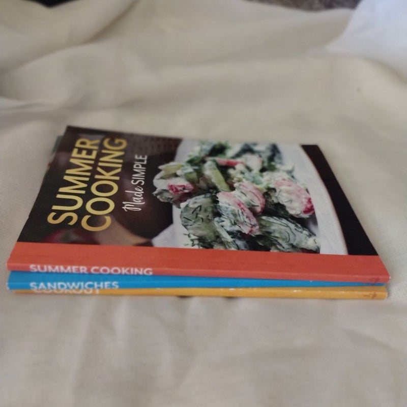 Three Great Summer Cookbook Summer Cooking, Sandwiches, and Cookout Made Simple
