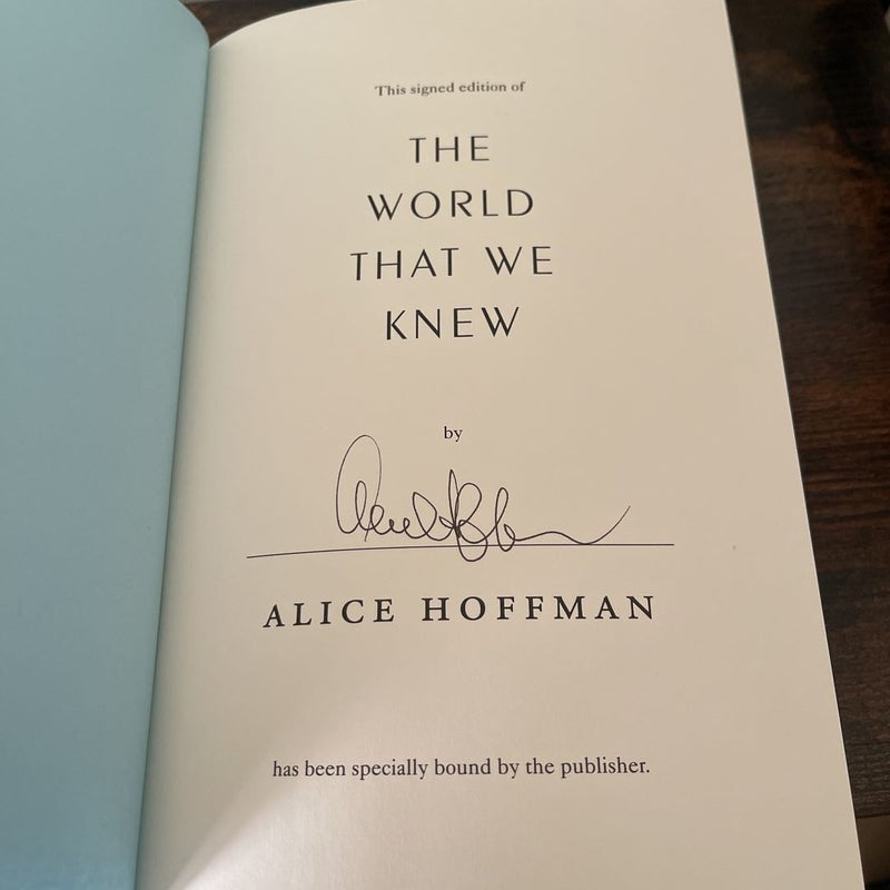 The World That We Knew SIGNED B&N exclusive