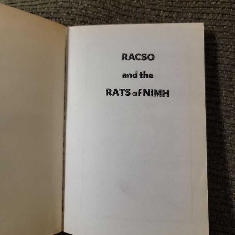 Racso and the Rats of NIMH