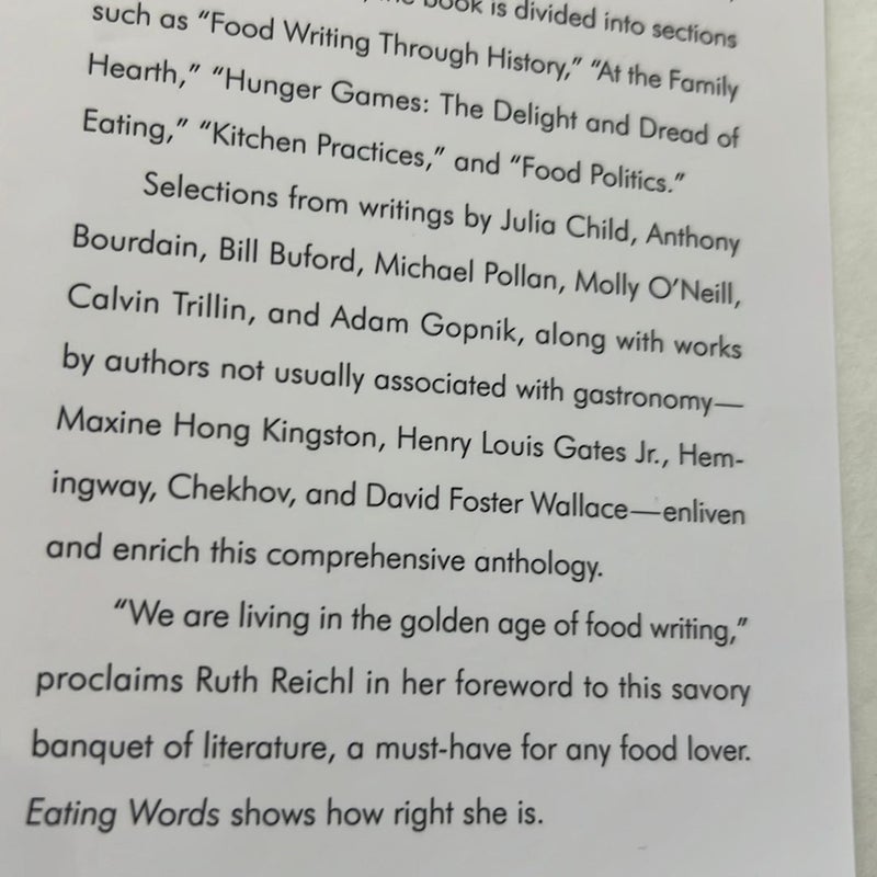 Eating Words: A Norton Anthology of Food Writing