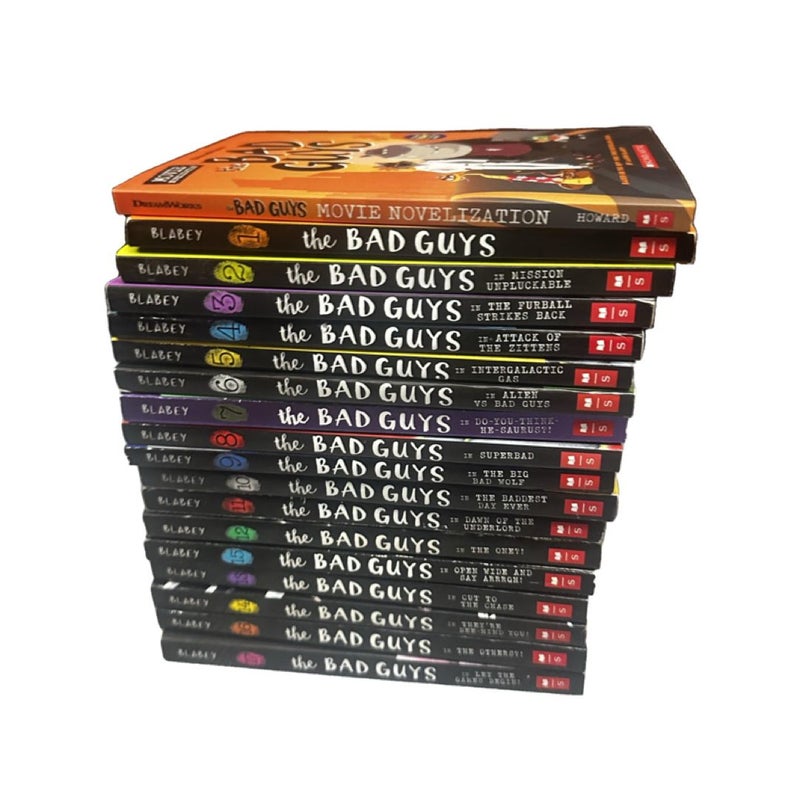 Lot 18 The Bad Guys Vol. 1-17 + Movie Novelization 